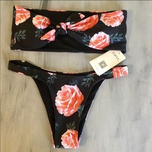 ZAFUL Floral Strapless Bikin